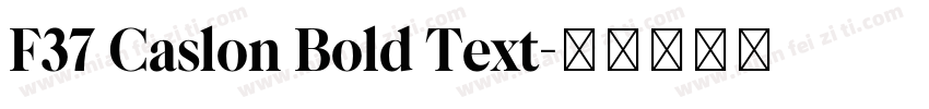 F37 Caslon Bold Text字体转换